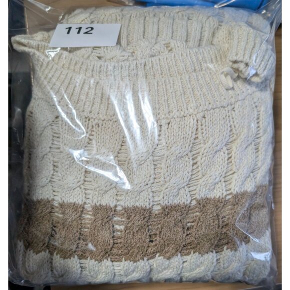 Anthropologie Pilcro Sweater Womens Medium Striped Longline Stitch Pullover NWOT - Picture 8 of 8